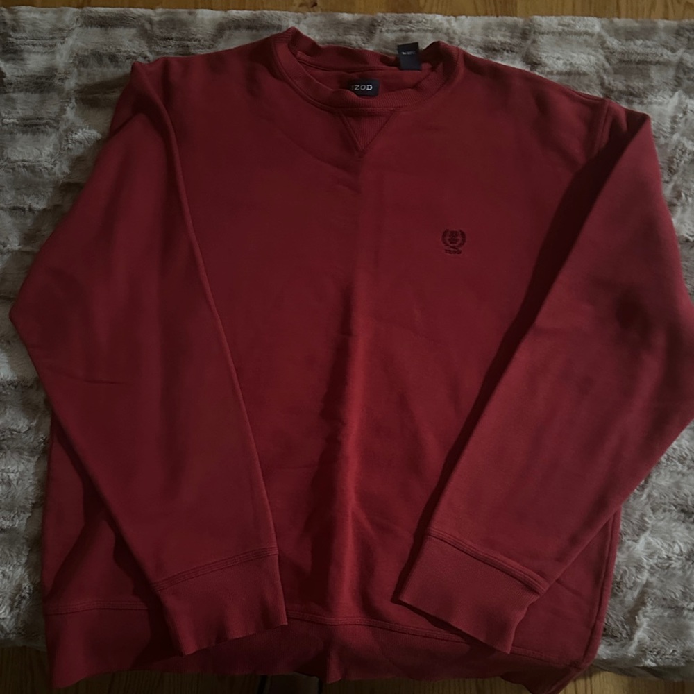 Izod Men's Rich Red Crewneck Sweater